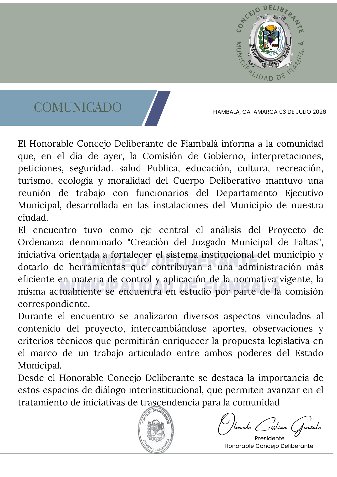 Comunicado