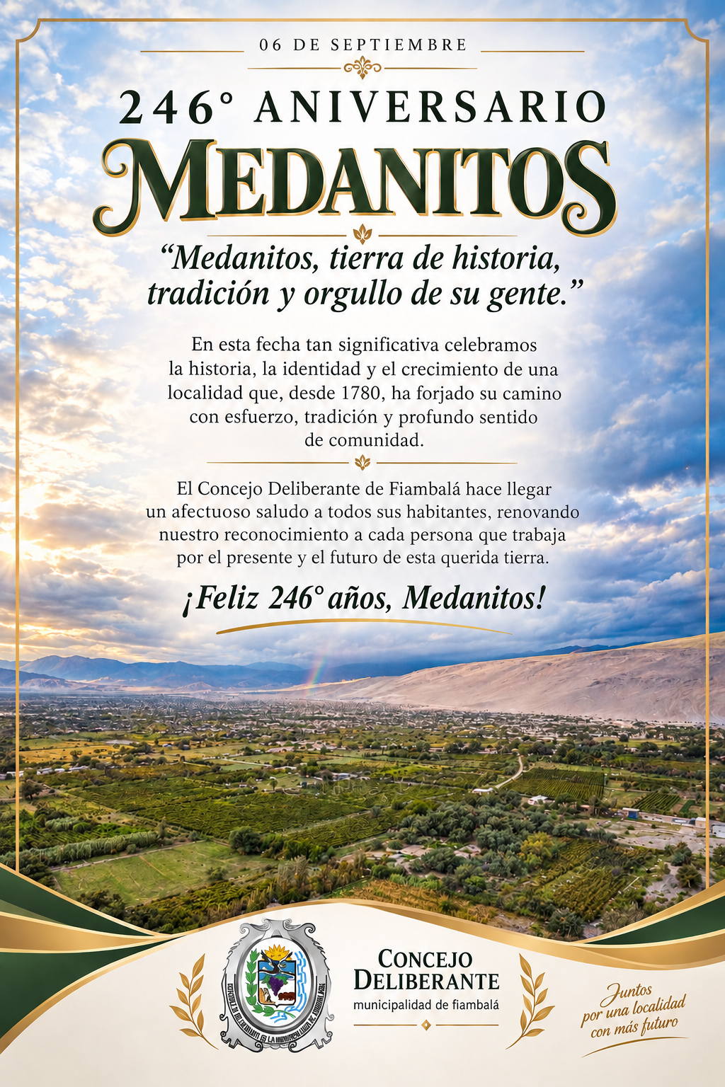 Aniversario Fundacional N° 246 de la Localidad de Medanitos