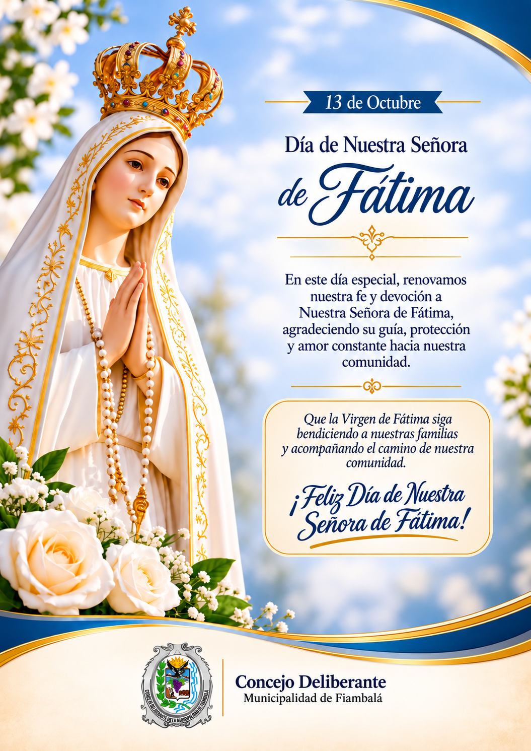 Día de Nuestra Patrona "Virgen de Fátima"